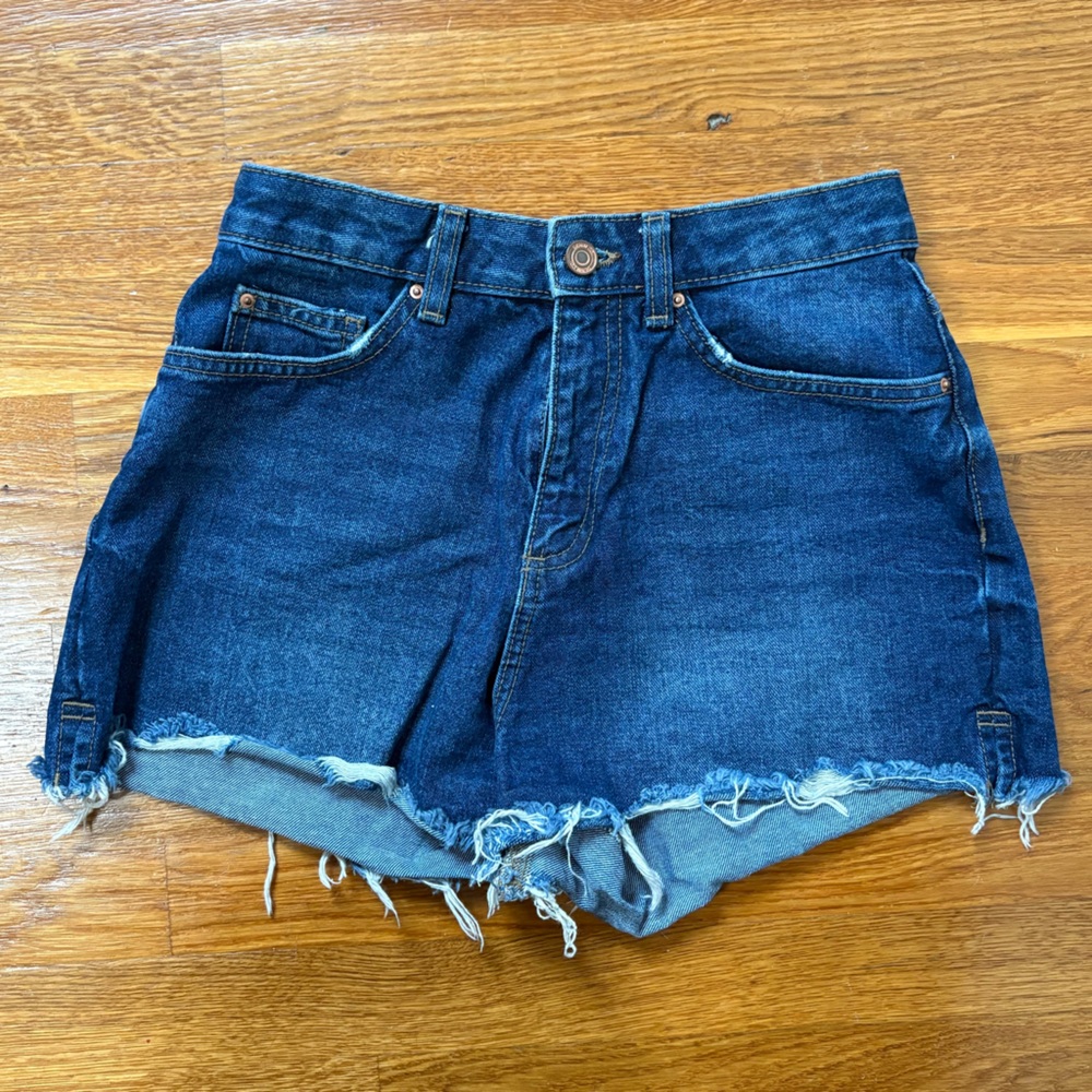 Used Primark High Waisted Denim Shorts. Size 6.